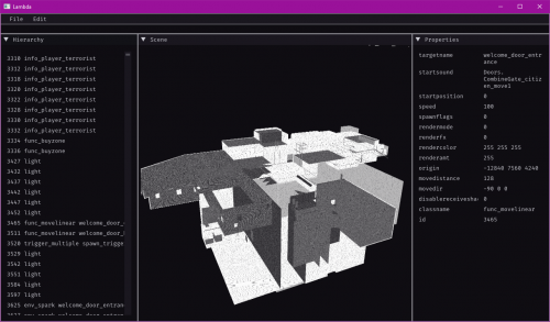 Interface of Lambda Level Editor