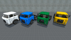 Same but with $blendtintbybasealpha enabled and the texture edited. The alpha channel of the texture, plus painting the base white, allows the trucks to be tinted in a desireable manner.